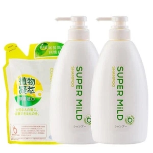 Japan Shiseido Super mild shampoo 600ml*2+400ml conditioner ,pack of 3 - Picture 1 of 10