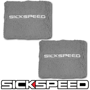 2 GREY ENGINE BAY RESERVOIR TANK COVER DRESS UP KIT FOR BRAKE/CLUTCH FLUID P11 - Bild 1 von 1
