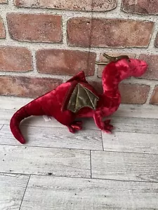 RUBY Red DRAGON Douglas Cuddle Toy Plush Stuffed Animal Iridescent Glitter Soft - Picture 1 of 5