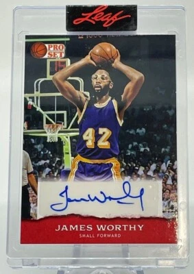 2022 Leaf Pro Set Sports Multi-Sport JAMES WORTHY Red Autograph #PSA-JW2 - Image 1 of 2