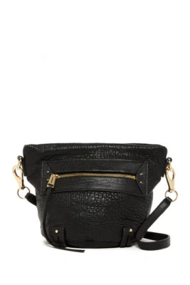 she + lo Rise Above 拉链皮革斜挎包水桶包全新带标签 298 美元 | C088 — 第 1/3 张图片