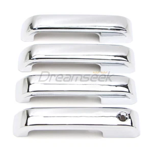 4PCs Car Door Handle Chrome Cover For Ford F150 4DR 2015-2020 Molding Trim - Picture 1 of 7