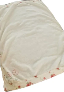 k•n Baby Fleece blanket embroidered flowers  pink cottage Lovey Security Blanket - Picture 1 of 7
