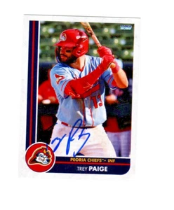 Trey Paige 2025 Peoria Chiefs signed autograph baseball card - Picture 1 of 2