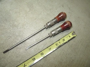 2 Vintage Millers Fall Spezialeinsätze Schraubendreher Nr. 55 6'' & 8" Werkzeuge zum restaurieren - Bild 1 von 23