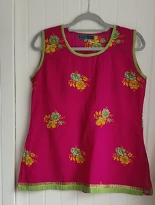 Bombay Paisley Sleeveless Top Size Large - Picture 1 of 8