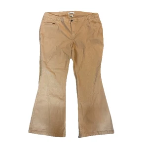 Cato Classic Flare Women's size 20W Beige Cotton Stretch Corduroy Pants - Picture 1 of 11