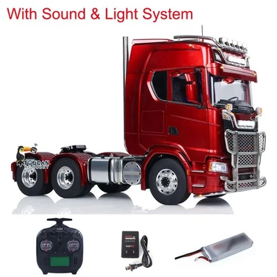 LESU 1/14 RC Tractor Truck Model 6*6 770S Cabin Metal Chassis Light Sound Smoke - Image 1 of 4
