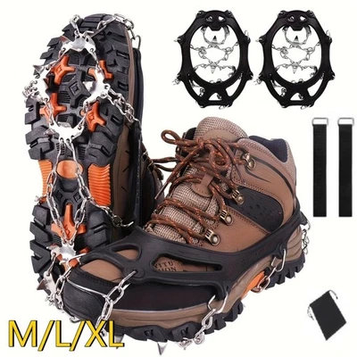 Hielo Nieve Antideslizantes Picos Empuñaduras Crampones Tacos para Senderismo Zapatos Bota Foto 1 de 4