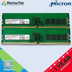 Memoria RAM de servidor Micron 32 GB (2x16 GB) MTA9ASF2G72AZ-3G2F1ZL 1Rx8 PC4-3200AA - Imagen 1 de 16