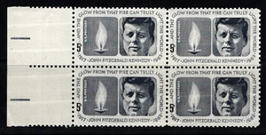 USA 1964 KENNEDY MEMORIAL ISSUE BLOCK OF 4 SCOTT 1246 MNH - Picture 1 of 1