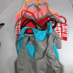 Lot of 6 Women’s XL Sports Bras Assorted Colors Stretch Comfort Various Brands - Picture 1 of 14