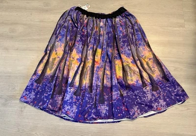 ModCloth Thicket Frondescent Fete Purple MIDI Skirt Size S/M - Image 1 of 3