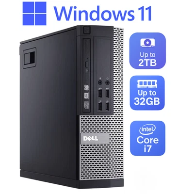 Dell Desktop PC Tower | i7 Processor | 32GB RAM | 2TB Storage | Windows 11/10 - Image 1 of 4