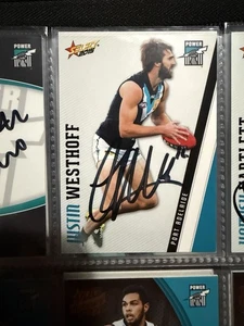 Signed 2015 PORT ADELAIDE POWER AFL Card Justin Westhoff - Foto 1 di 2