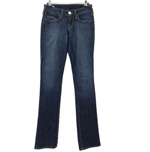 True Religion Damen 25 Skinny Trisha dunkle Waschung blau Denim Jeans hergestellt in den USA - Bild 1 von 16