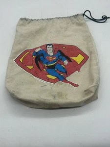 Vintage 1978 DC COMICS SUPERMAN CANVAS Draw String Bag, Original - Bild 1 von 9