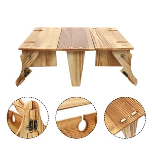Portable Folding Table Wooden Picnic Desk for Outdoor Gatherings and Travel - Picture 1 of 12