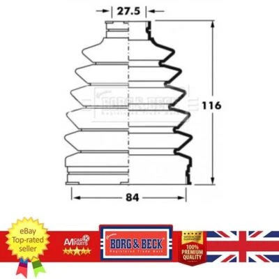 CV Joint Boot For Mazda RX-8 Vauxhall ASTRA ZAFIRA 00-12 MA0222530 Foto 1 de 3