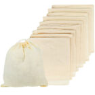  10 Pcs Cheesecloth Bags for Straining Drawstring Cotton Vanilla