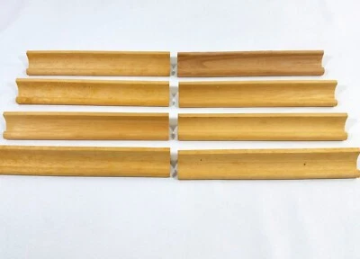 Lote de 8 racks de madeira para jogos de scrabble bandejas de madeira para artesanato - Imagem 1 de 4