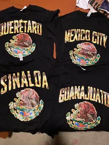 $25. Each. (LARGE) Mexican State Shirts. Mexican Flag Eagle. Cotton. - Picture 1 of 8