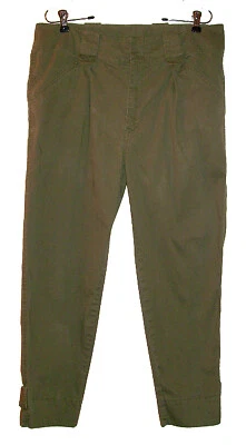 Princess Vera Wang Khaki Green Button Ankle Pants w/Stretch-9 - Image 1 of 2