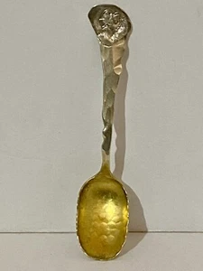 Etruscan Medallion by Shiebler Hammered Sterling Demitasse Spoon GW Lady 4.25” - Picture 1 of 3