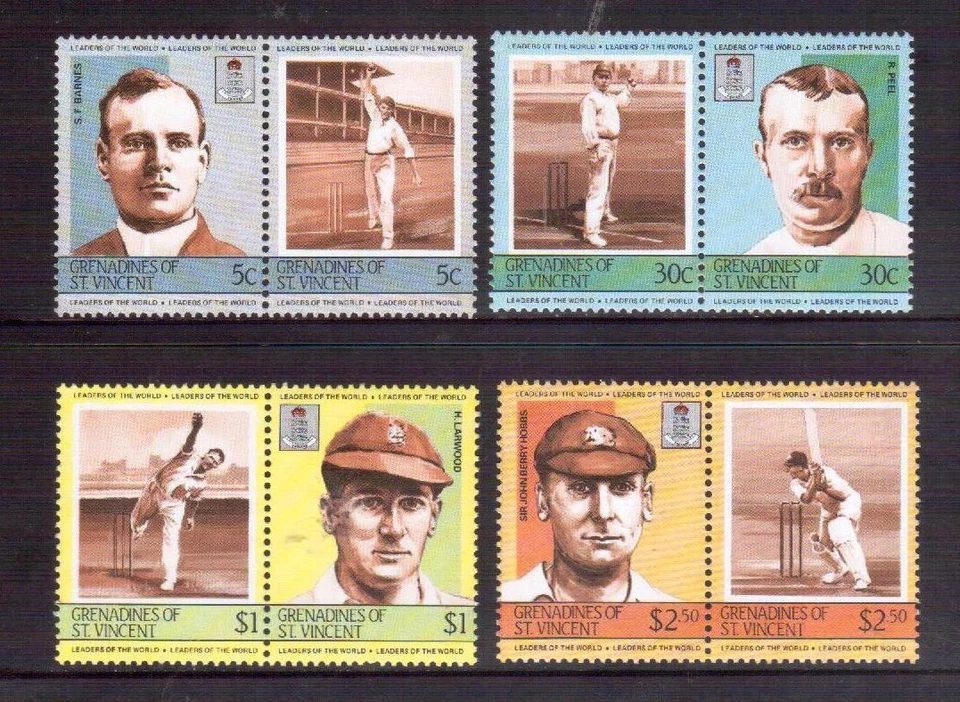 GRENADINES of ST VINCENT famous cricketers 2 set MUH - Image 1 of 1