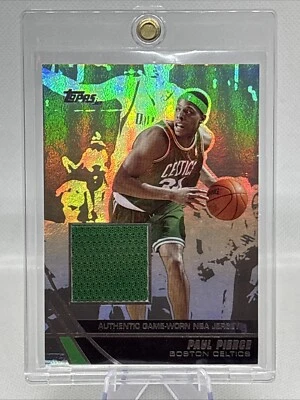 2003-04 Topps Jersey Edition Paul Pierce /25 Black Celtics HOF VG+ - Image 1 of 4