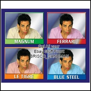 Imán de refrigerador divertido para refrigerador ZOOLANDER "LOOK DE MODELO" Ben Stiller Will Ferrell - Imagen 1 de 4
