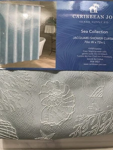 Blue Sea Shell Shower Curtain - Picture 1 of 3