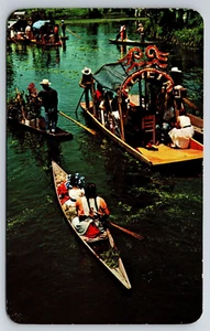 Postal Típica Barcos Flor Cubierta Xochimilco Ciudad de México Publicada 1982 - Imagen 1 de 2
