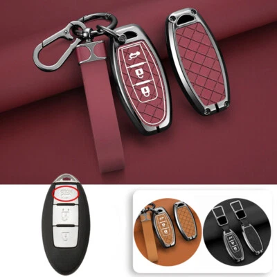 Funda de cuero de aleación de zinc para llave de coche para Nissan 370Z March X-Trai Juke Qashqai Foto 1 de 4