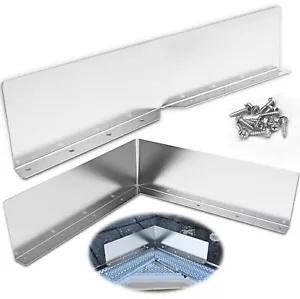 2 PCS Gutter Valley Splash Guards,Rain Gutter Valley Roofing Gutter Guards wi... - Picture 1 of 6