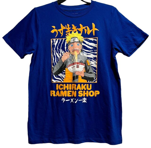 Naruto Classic Sasuke Repeat Name Crew Neck Short Sleeve Royal Blue Boy's  T-shirt-Small