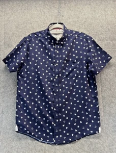 International Report Shirt Men’s Large Blue with boat/ sailing 100% poly/preppy - Picture 1 of 9