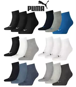 PUMA Quarter Socks Unisex Adults Cotton Ankle Trainer Sport Sock (3 PAIRS) - Picture 1 of 8