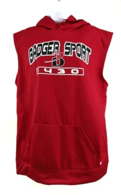 Badger Sportswear Women's Sleeveless Hoodie Size L Red. - Image 1 of 4