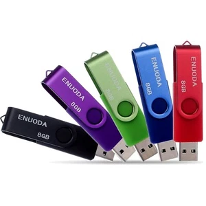 USB Stick, USB 2.0, Flash Drive, Datenspeicher, 8GB, Mehrfarbig, Tragbar - Bild 1 von 9
