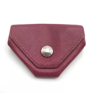 HERMES Le Van Cator Coin Compartment coin purse Bordeaux Epsom - Picture 1 of 7