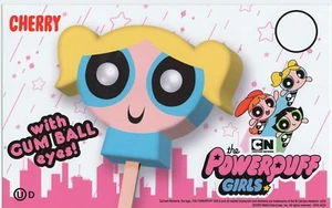 Power Puff Mädchen (blauer Hase) Eiswagen Aufkleber 8"x 5" KOSTENLOSER VERSAND - Bild 1 von 1