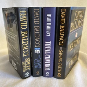 David Baldacci book lot Camel Club Split Second Total Control Saving Faith - Imagen 1 de 2