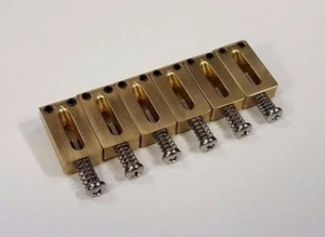 Brass Guitar Saddles - Vintage Fender Width .430" - Picture 1 of 3