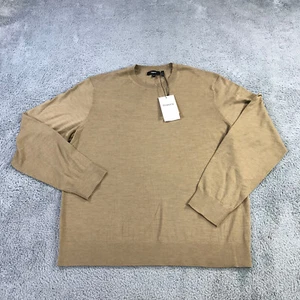 New Theory Sweater Mens Extra Large Regal Wool Fawn Melange Beige Casual $ 295 - Picture 1 of 15