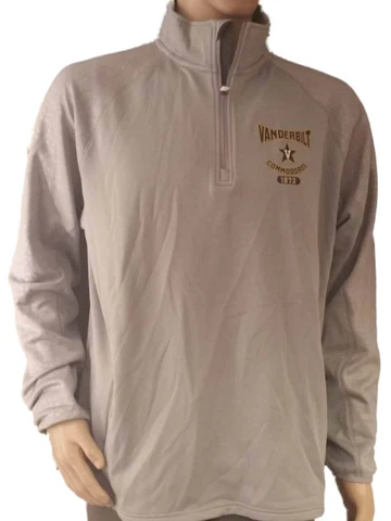 Vanderbilt Commodores Champion PowerTrain Gray LS 1/4 Zip Pullover Jacket (L) Cover