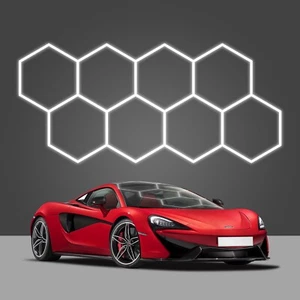 Luce LED esagon garage 8 Griglia Luci a nido d'ape 6500K  210W per Seminterrato - Foto 1 di 8