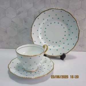Trío de lunares pintados a mano Royal Standard de colección con puntos elevados de porcelana de hueso - Imagen 1 de 9