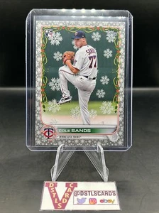 2022 Topps Holiday - COLE SANDS ROOKIE METALLIC SNOWFLAKE PARALLEL #HW37 - Bild 1 von 3