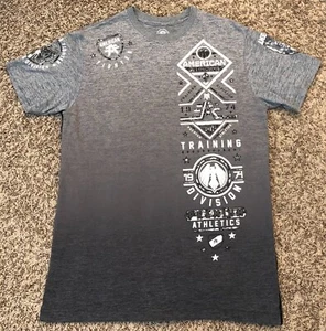 American Fighter Official Buckle Premium Athletics Training Men's Gray T-Shirt M - Picture 1 of 7